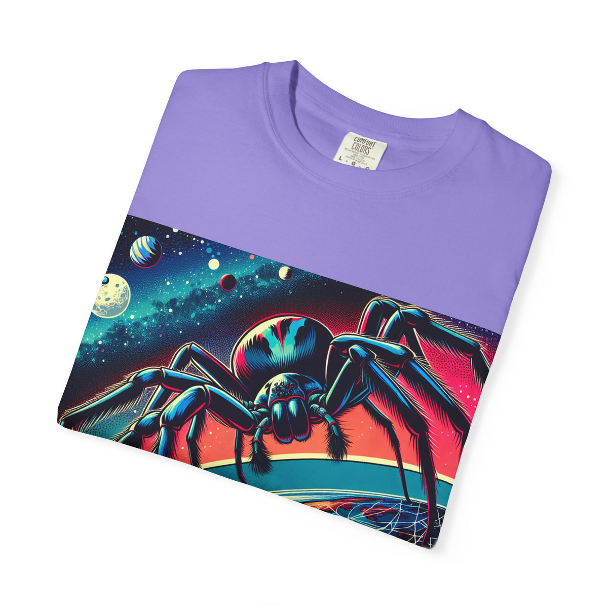 Cosmic Spider Graphic T-Shirt - Unisex Garment-Dyed Tee