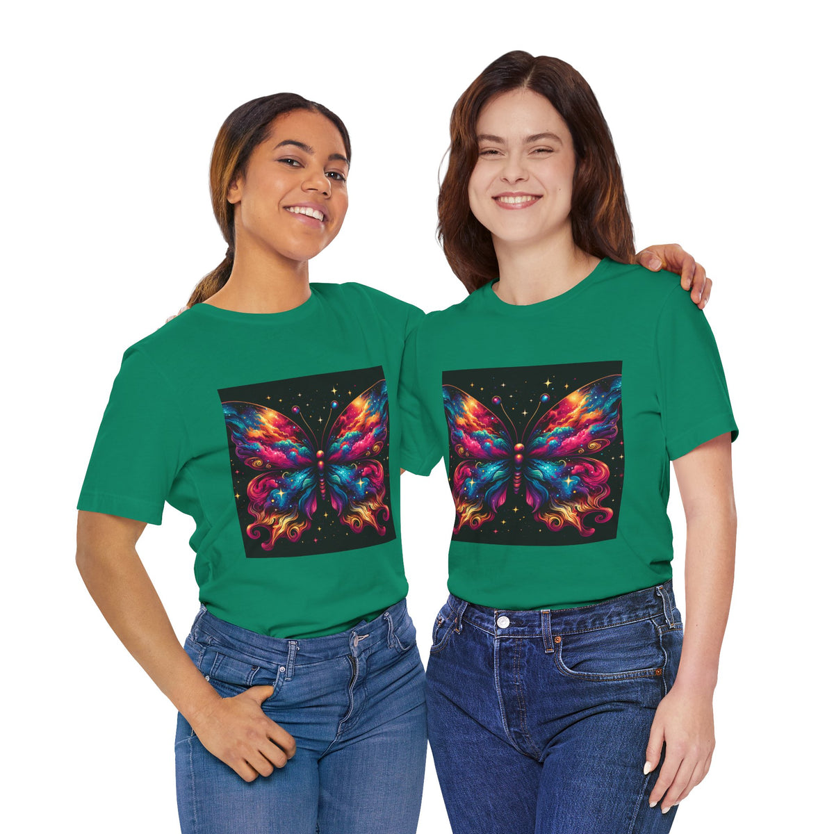 Vibrant Butterfly Art Tee | Colorful Graphic Top, Butterfly Lover