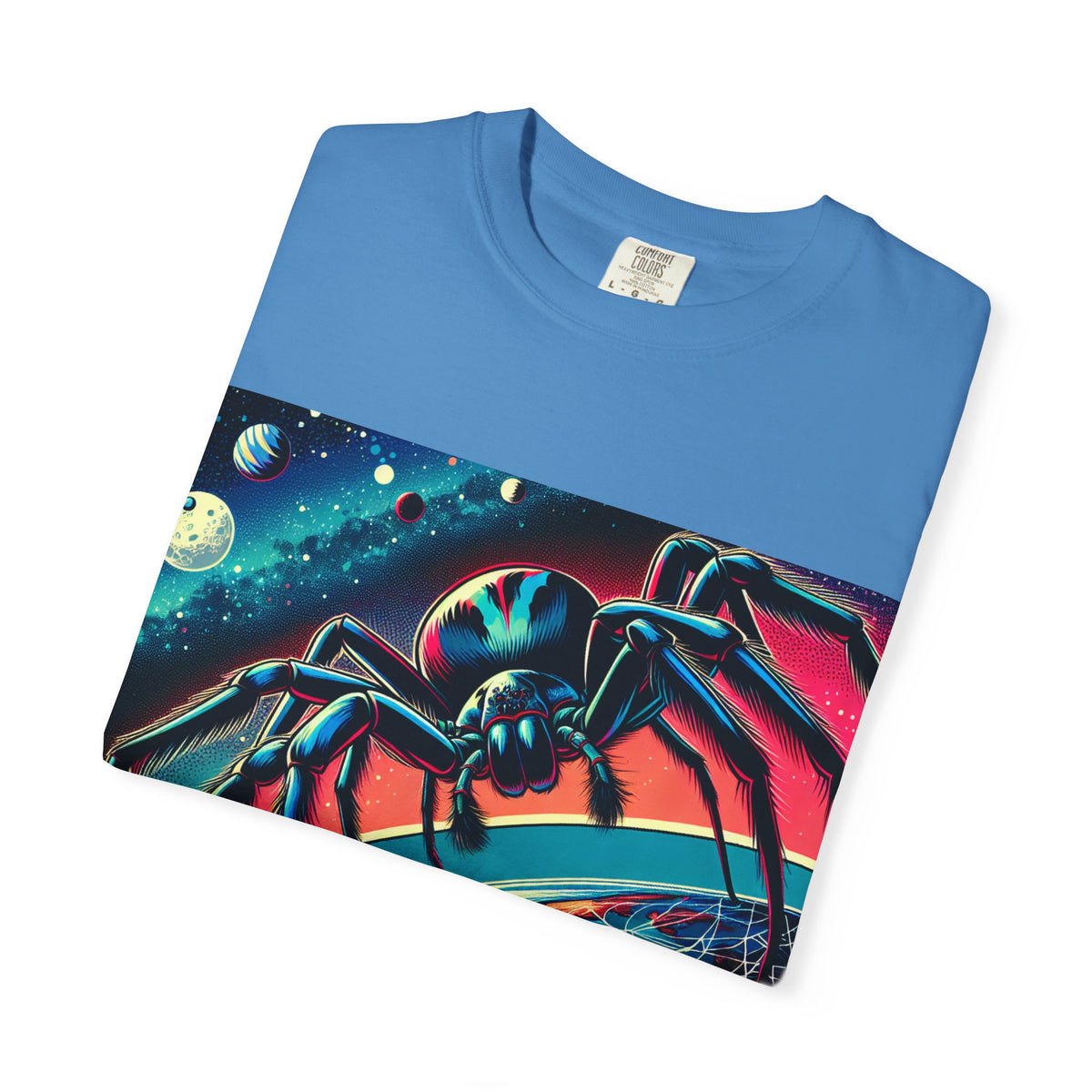 Cosmic Spider Graphic T-Shirt - Unisex Garment-Dyed Tee
