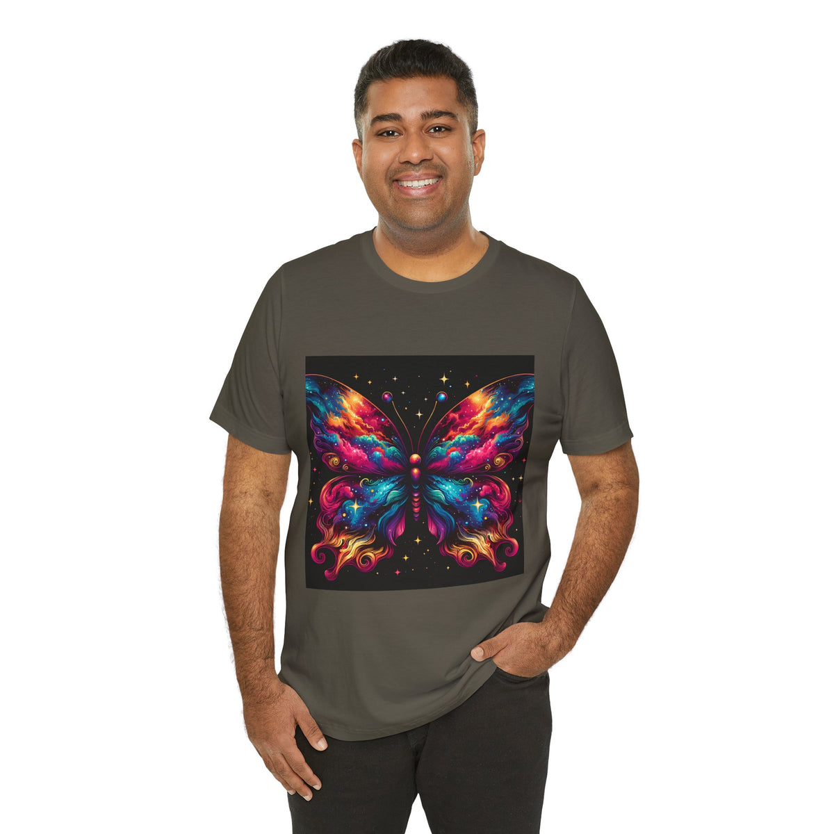 Vibrant Butterfly Art Tee | Colorful Graphic Top, Butterfly Lover