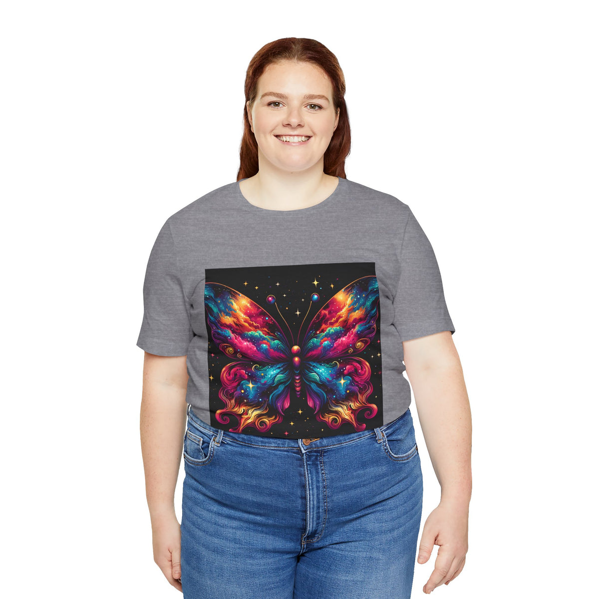 Vibrant Butterfly Art Tee | Colorful Graphic Top, Butterfly Lover