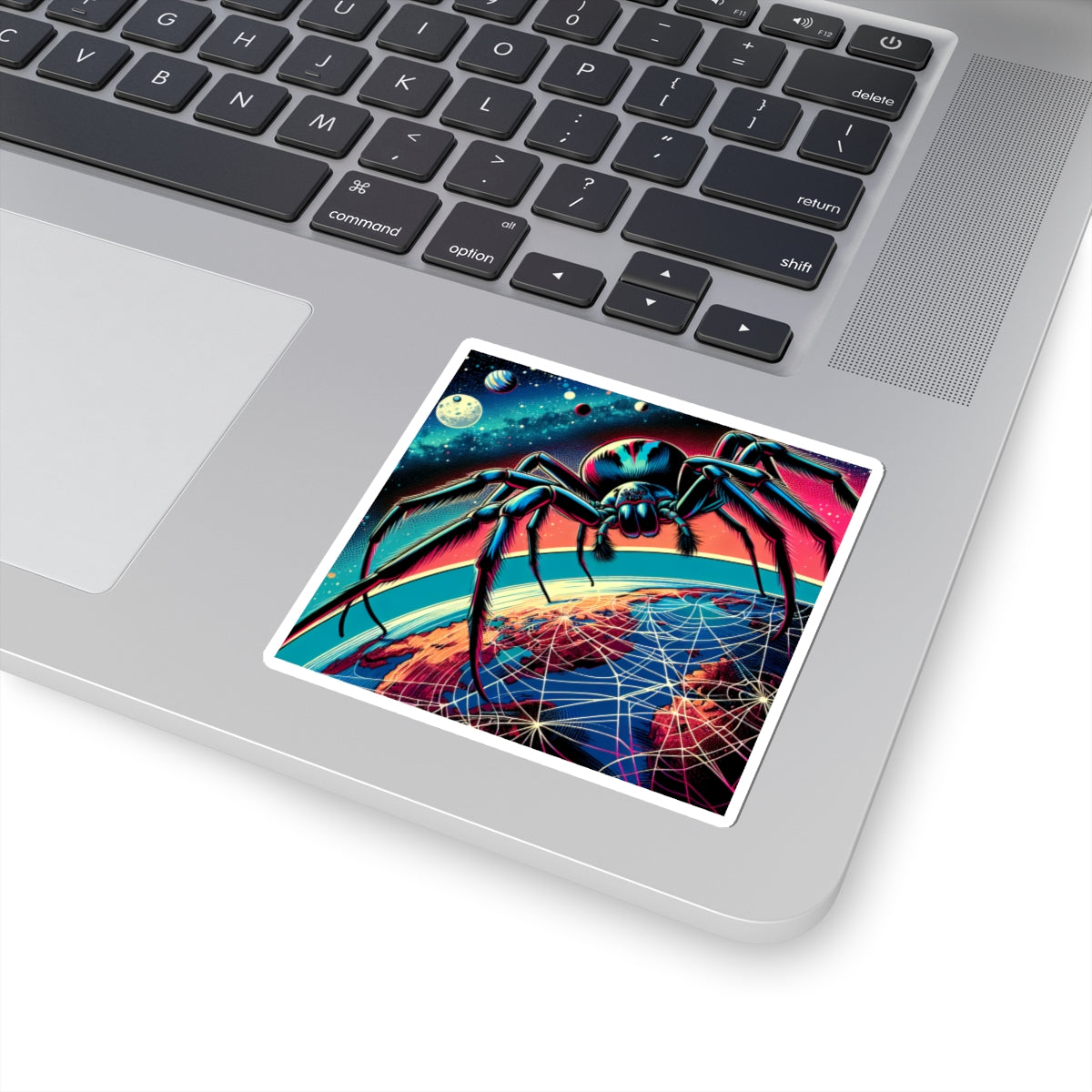 Cosmic Spider Kiss-Cut Stickers - Space Art Decor, Laptop Stickers, Gifts for Sci-Fi Lovers, Unique Home Decor, Halloween Party Favor