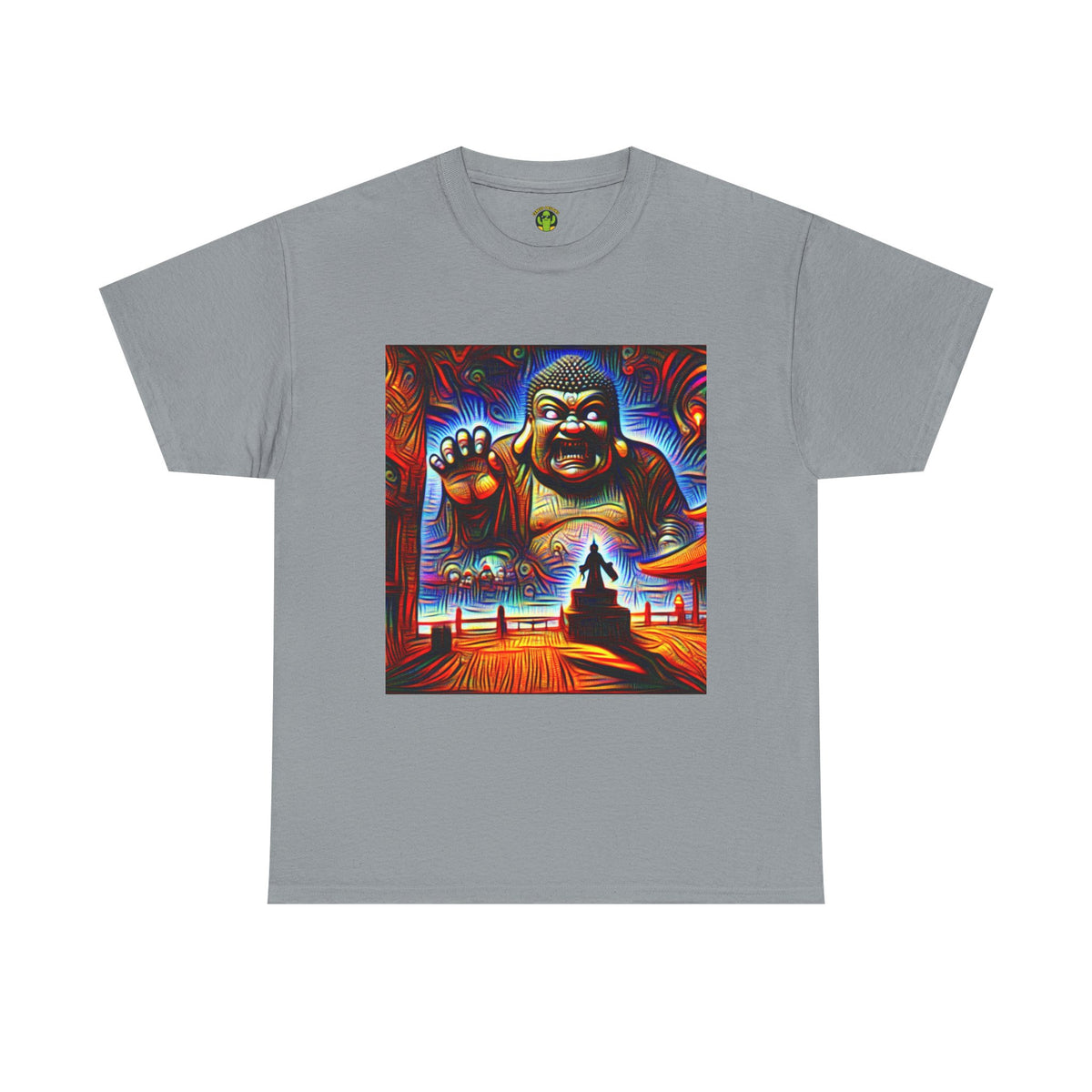 Colorful Buddha Tee, Spiritual T-Shirt, Mindfulness, Graphic Cotton