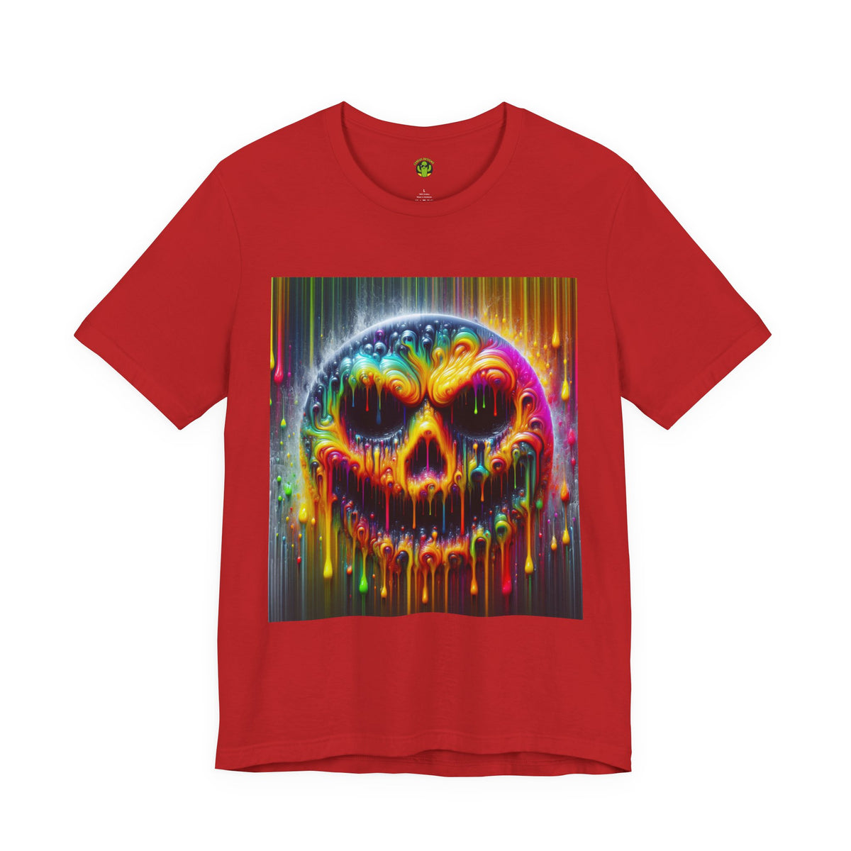 Psychedelic Skull Tee, Edgy Streetwear, Trendy Casual Wear