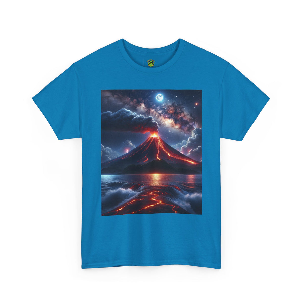 Volcano Sunset Unisex Heavy Cotton Tee - Graphic T-Shirt for Nature Lovers