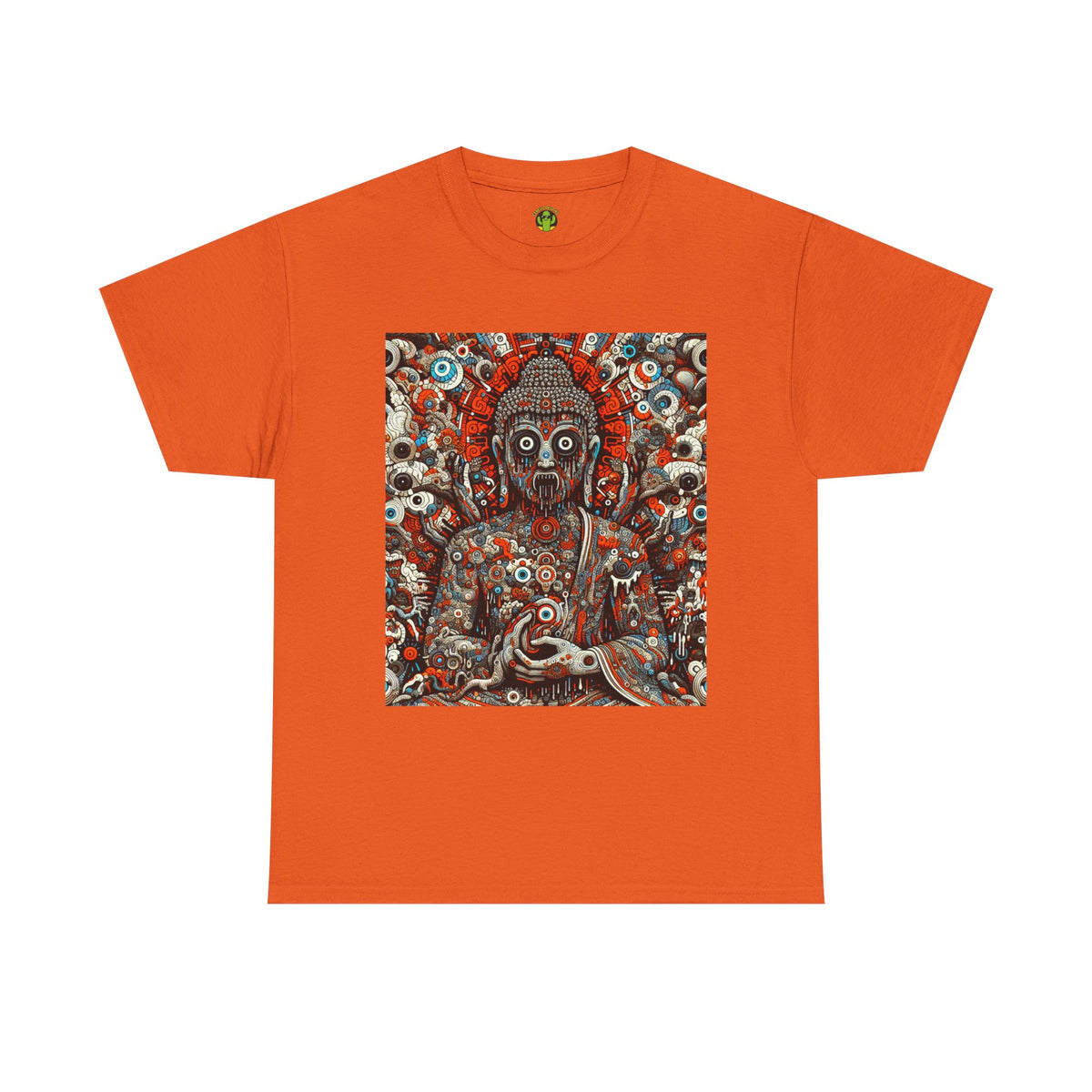 Buddha Art Heavy Cotton Tee - Spiritual, Meditation Shirt, Mindfulness Apparel