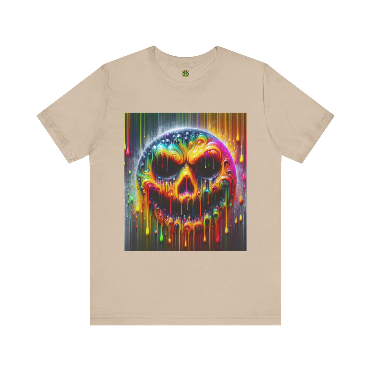 Psychedelic Skull Tee, Edgy Streetwear, Trendy Casual Wear