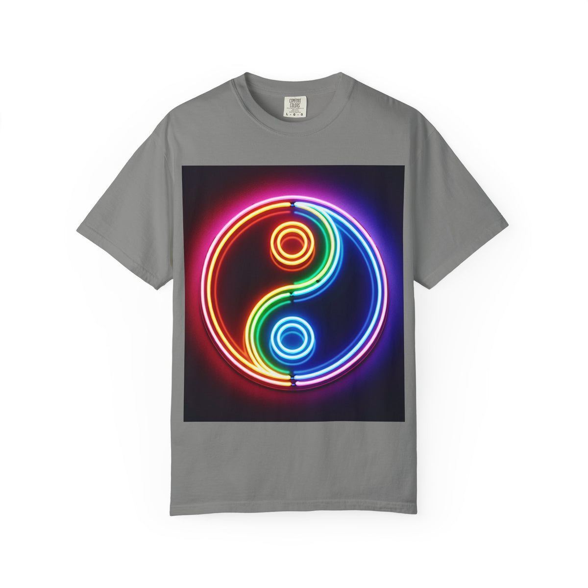 Yin Yang Neon T-Shirt - Colorful Garment-Dyed Tee