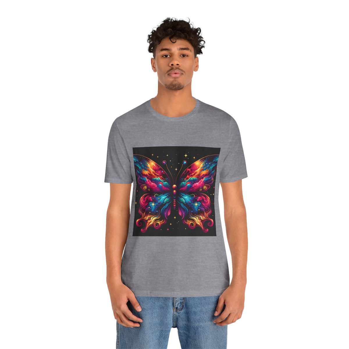 Vibrant Butterfly Art Tee | Colorful Graphic Top, Butterfly Lover