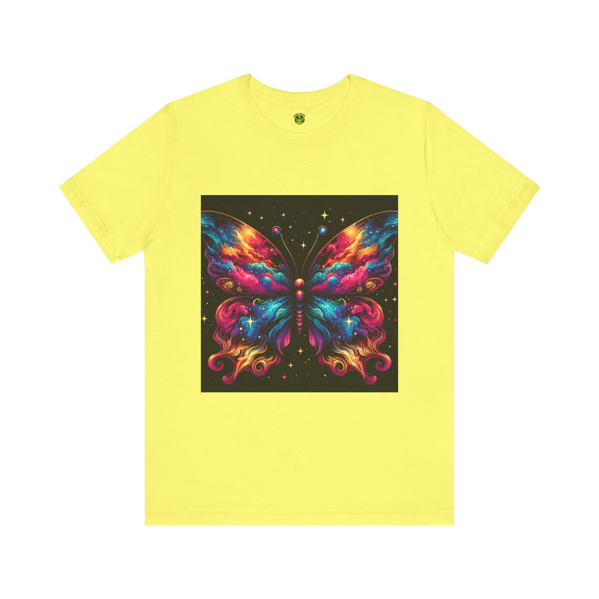 Vibrant Butterfly Art Tee | Colorful Graphic Top, Butterfly Lover