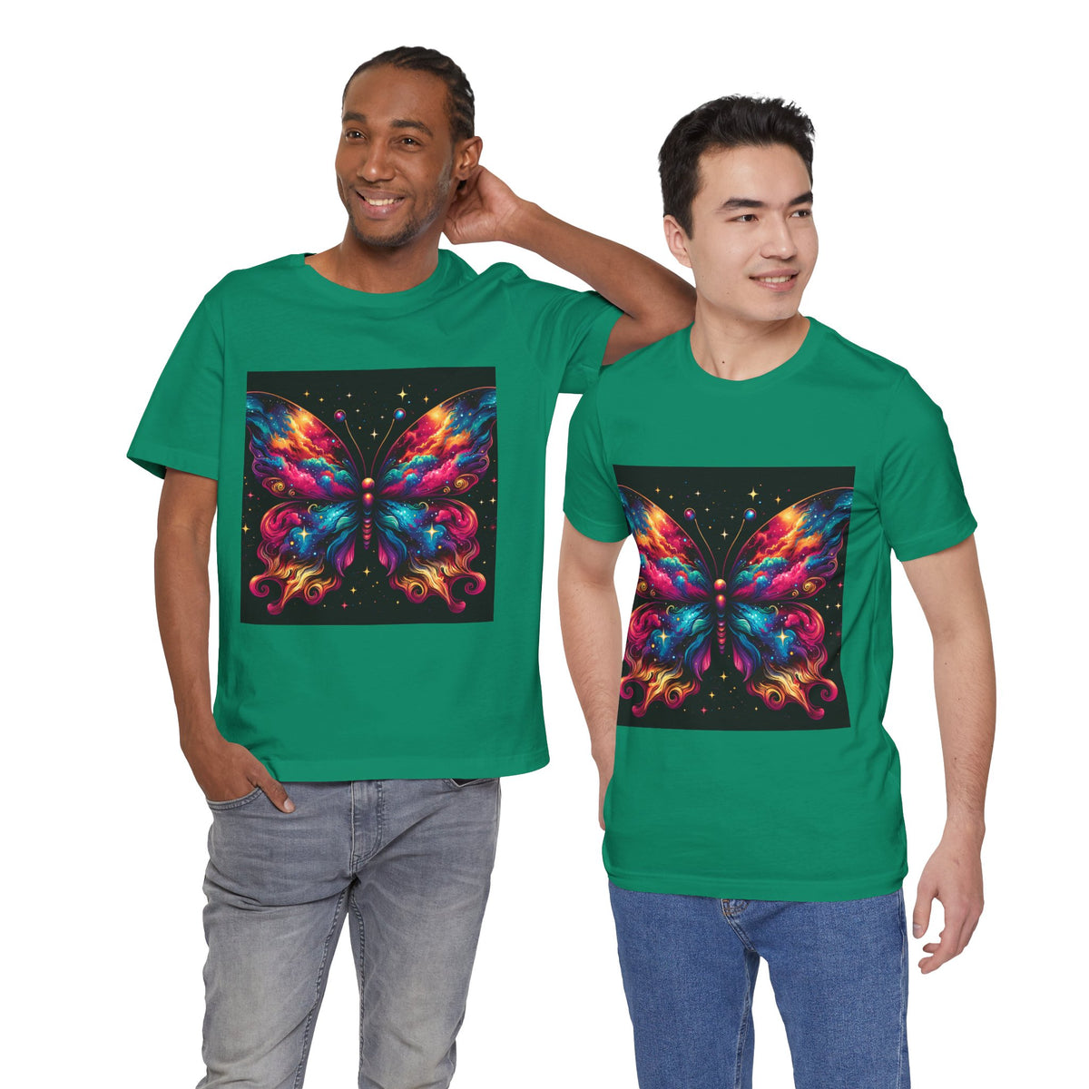 Vibrant Butterfly Art Tee | Colorful Graphic Top, Butterfly Lover