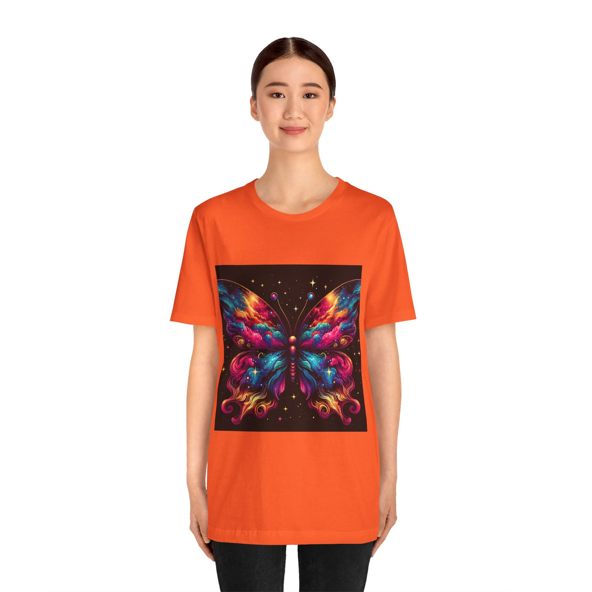 Vibrant Butterfly Art Tee | Colorful Graphic Top, Butterfly Lover
