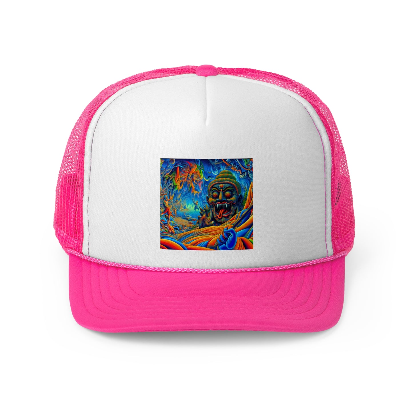 Vibrant Art Trucker Cap, Adjustable Snapback Hat, Fun Outdoor Accessory, Unique Gift for Art Lovers, Festival Headwear, Cool Casual Style