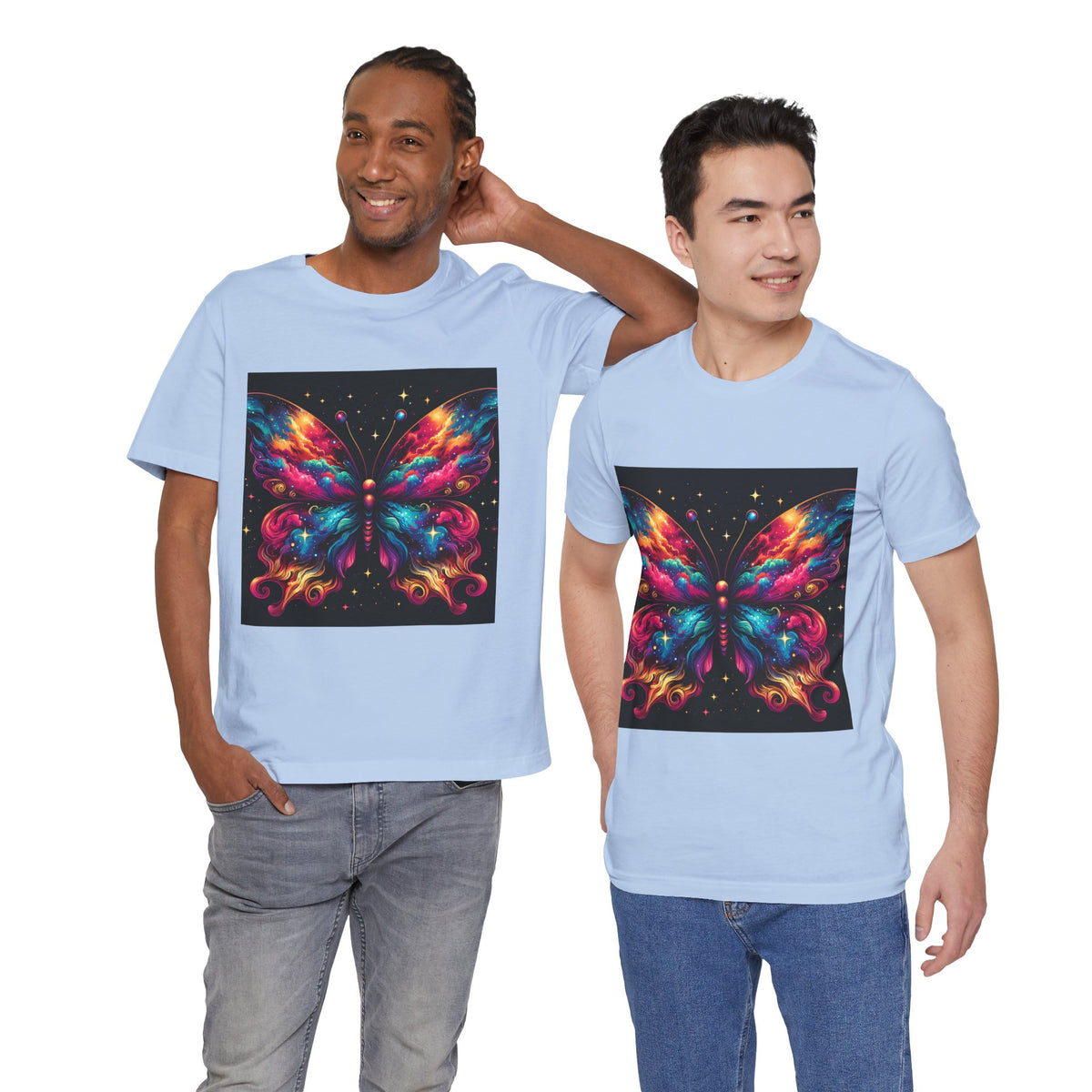 Vibrant Butterfly Art Tee | Colorful Graphic Top, Butterfly Lover