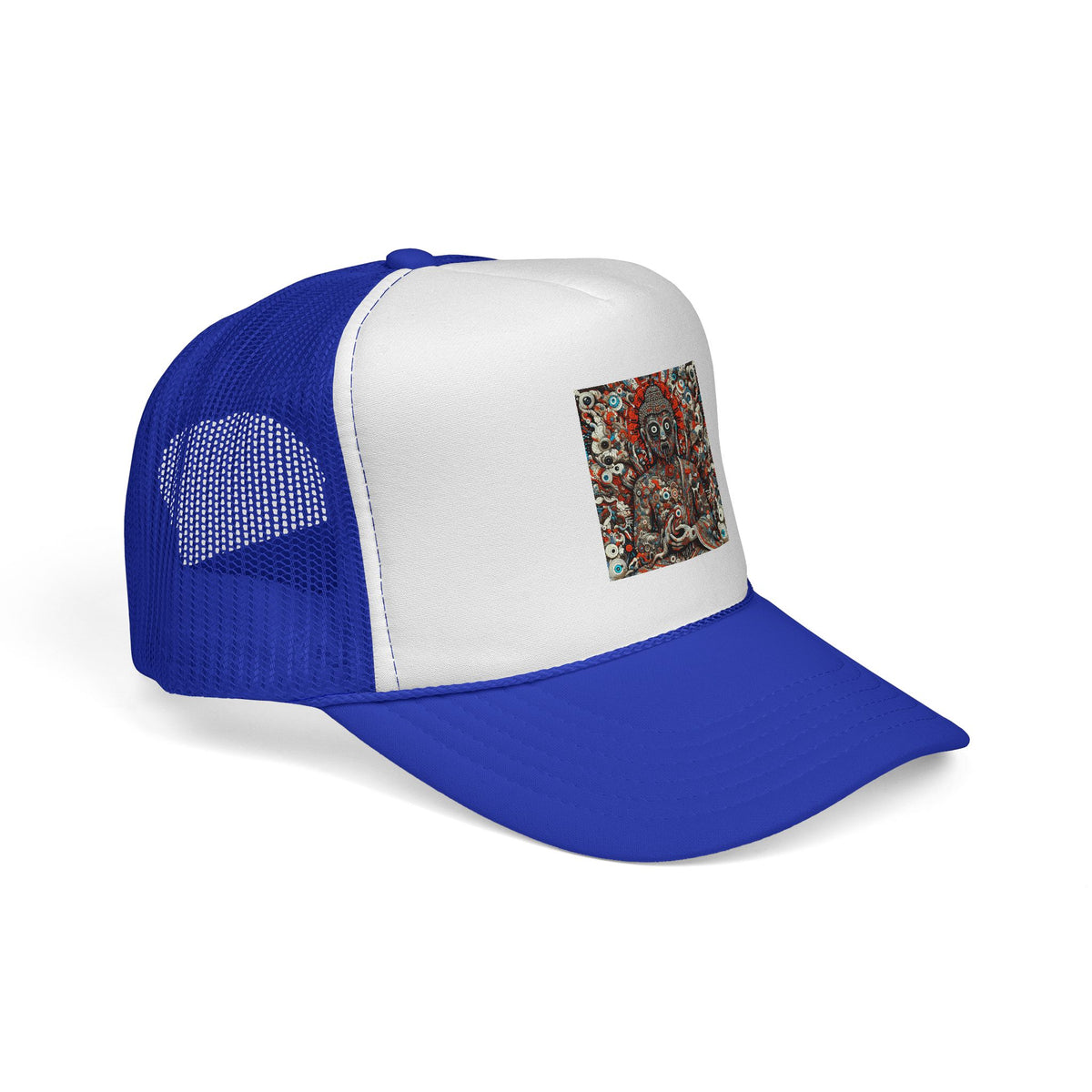 Buddha Art Trucker Cap - Boho Style Hat, Gift for Him/Her, Casual Headwear, Festival Accessory, Spiritual Apparel