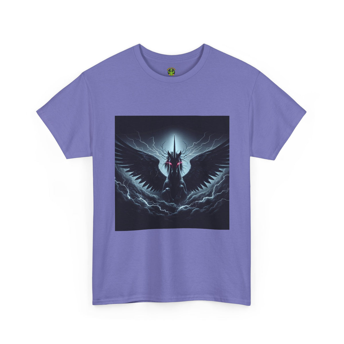 Dark Fantasy Heavy Cotton Tee with Pegasus Design