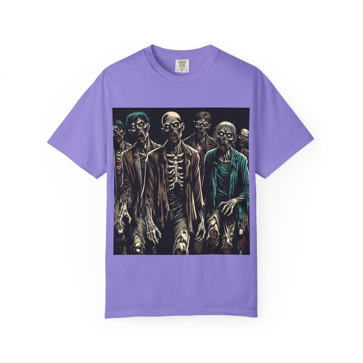 Zombie-Themed Garment-Dyed T-Shirt