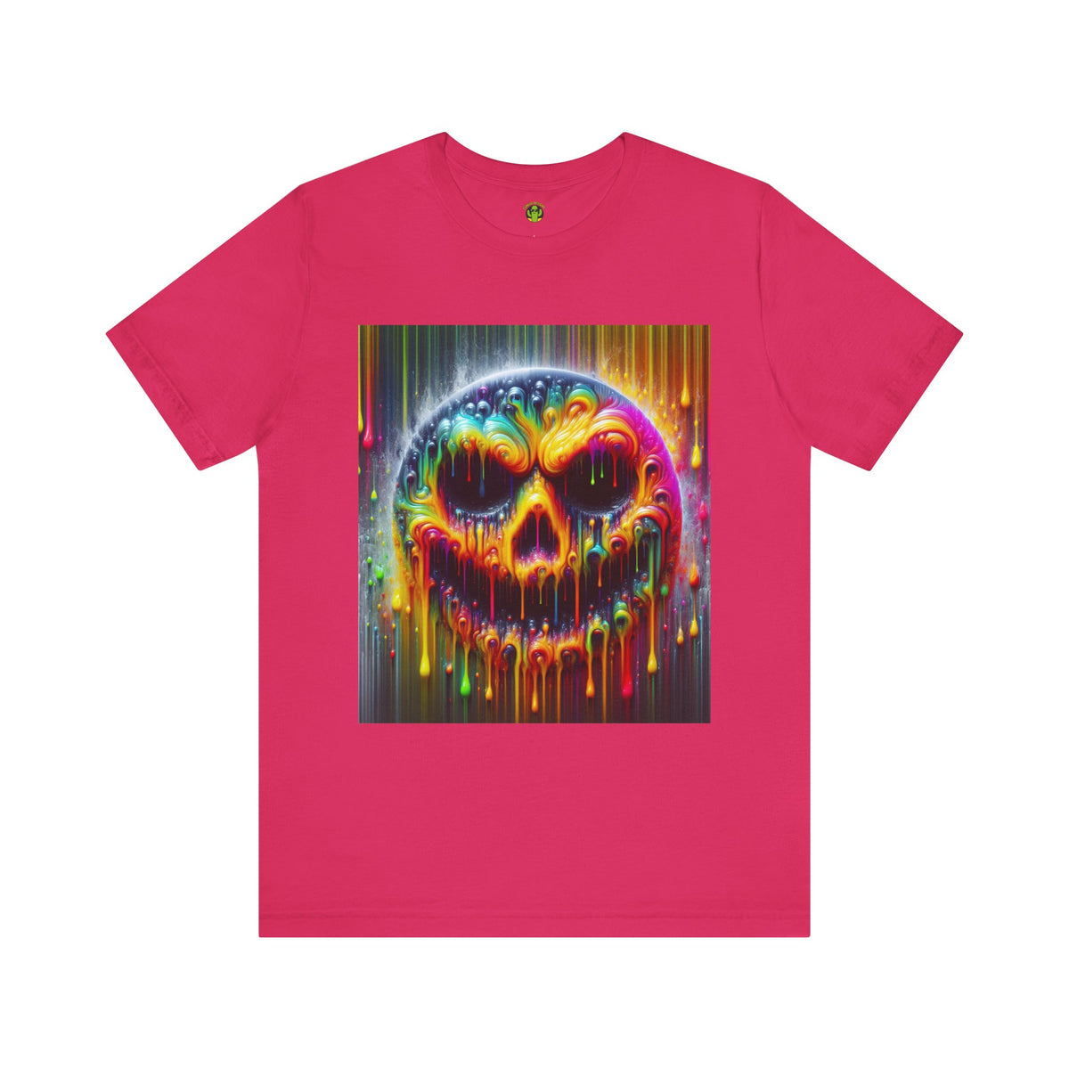 Psychedelic Skull Tee, Edgy Streetwear, Trendy Casual Wear
