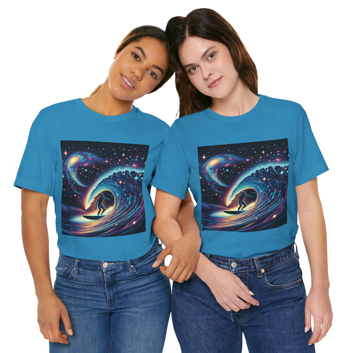 Cosmic Wave Tee Graphic Tee, Galaxy Art T-Shirt