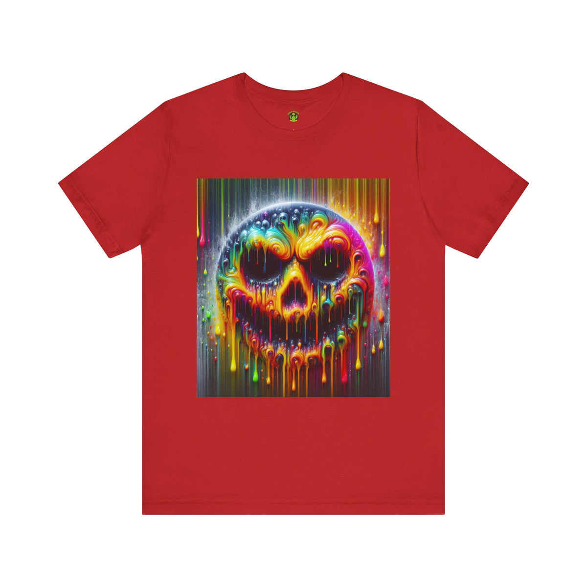 Psychedelic Skull Tee, Edgy Streetwear, Trendy Casual Wear