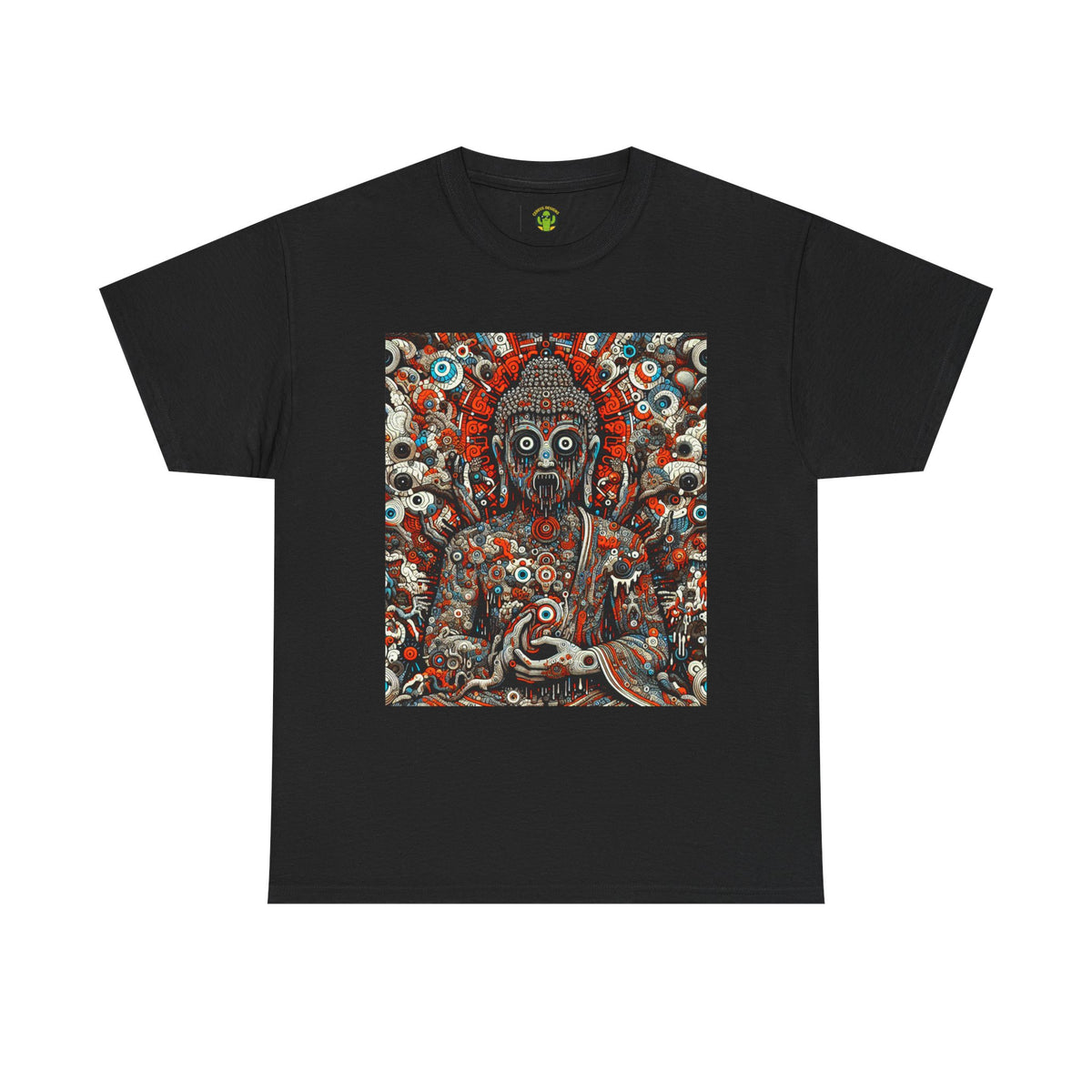 Buddha Art Heavy Cotton Tee - Spiritual, Meditation Shirt, Mindfulness Apparel