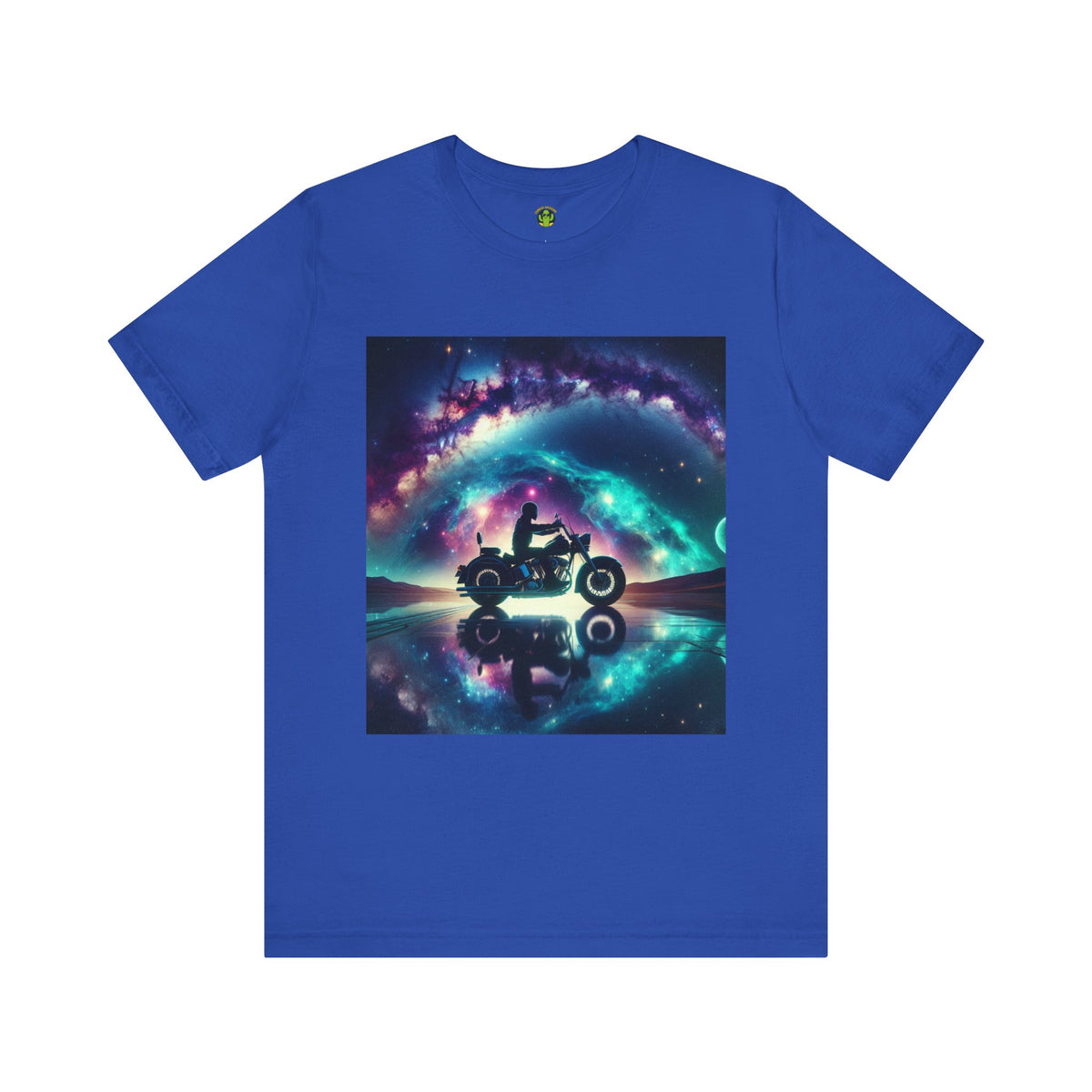 Galactic Biker Tee: Cosmic Shirt, Trendy Apparel