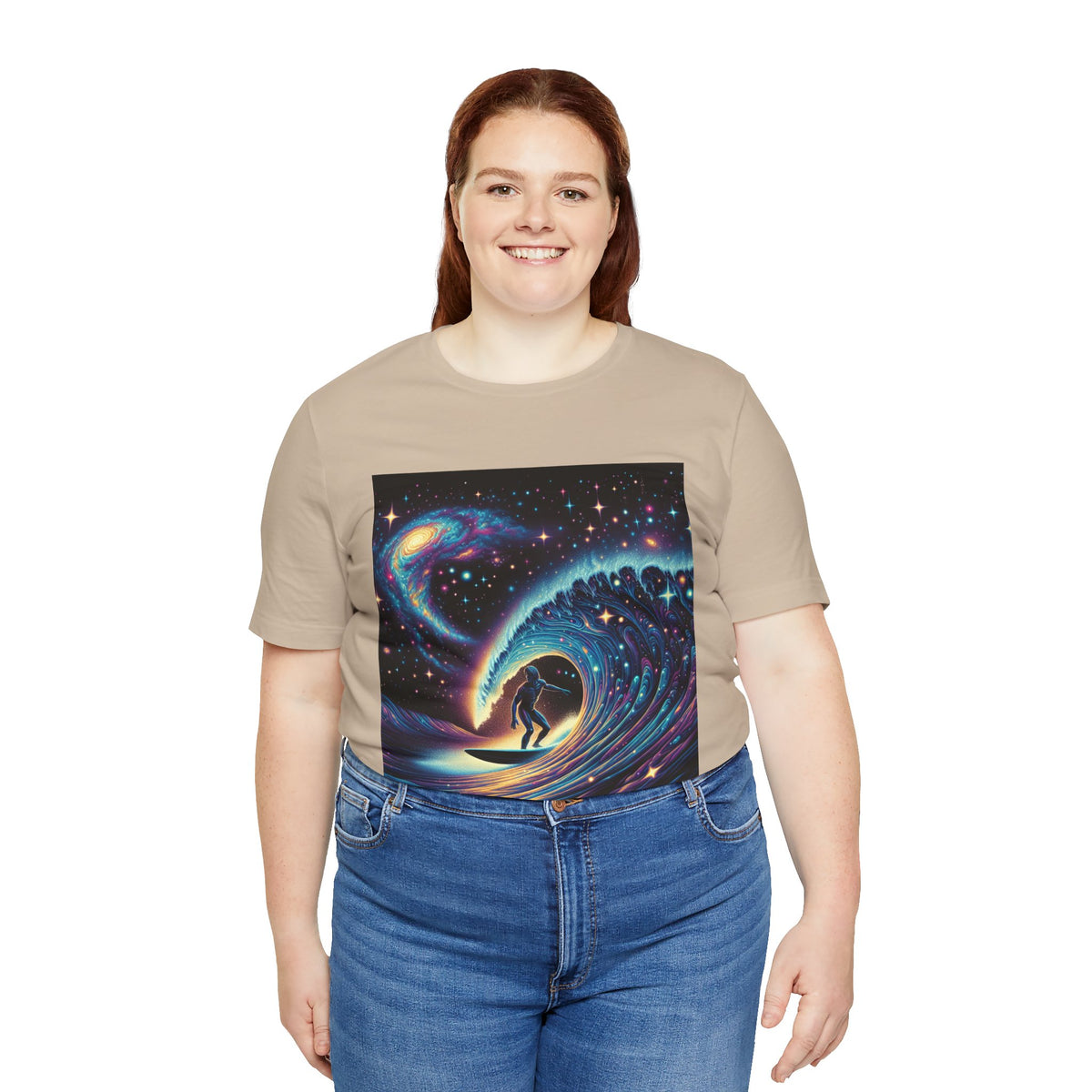 Cosmic Wave Tee Graphic Tee, Galaxy Art T-Shirt