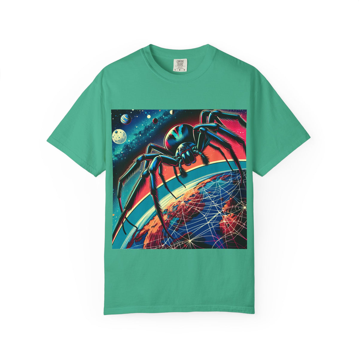 Cosmic Spider Graphic T-Shirt - Unisex Garment-Dyed Tee