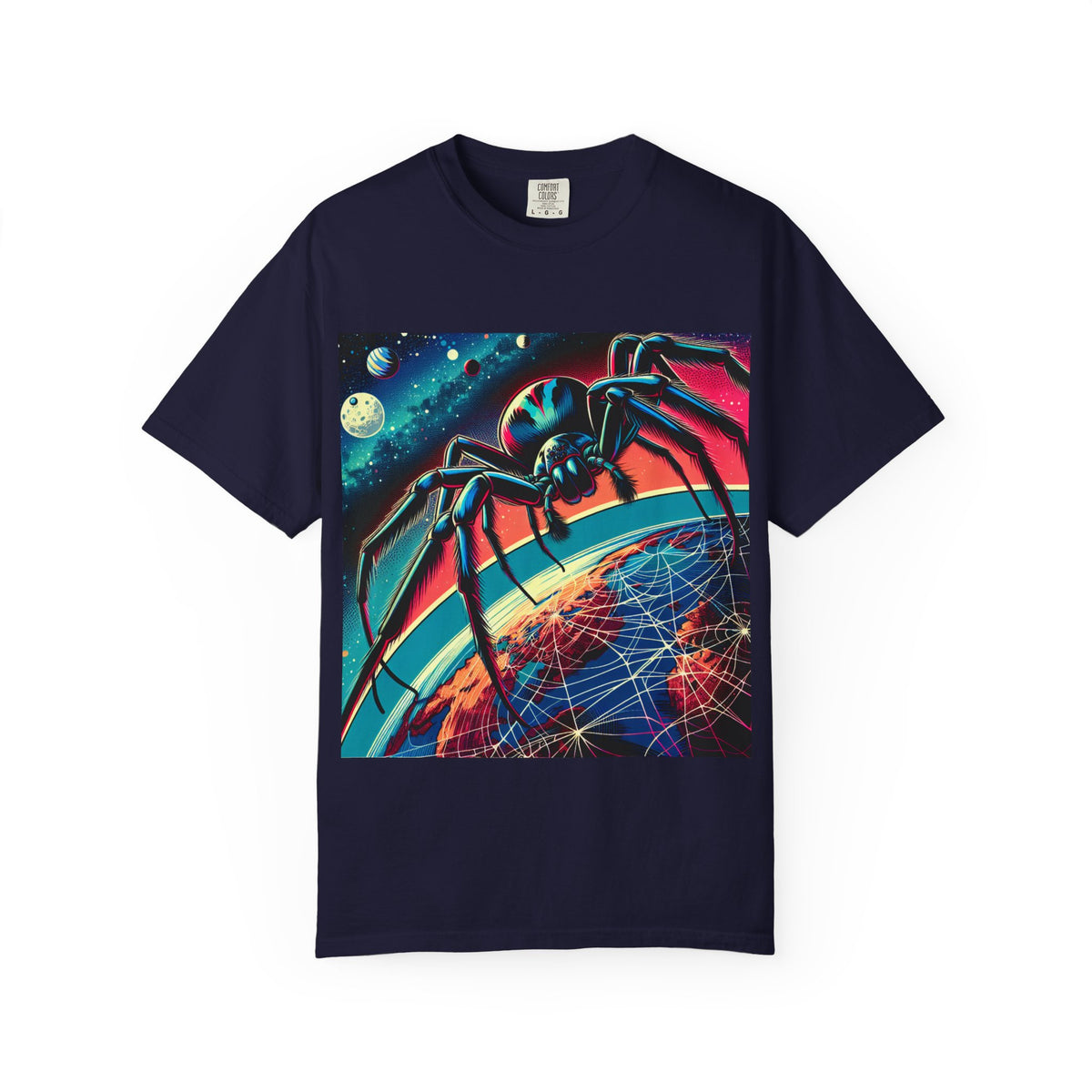 Cosmic Spider Graphic T-Shirt - Unisex Garment-Dyed Tee