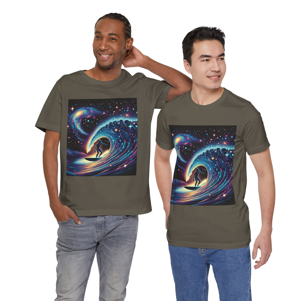 Cosmic Wave Tee Graphic Tee, Galaxy Art T-Shirt