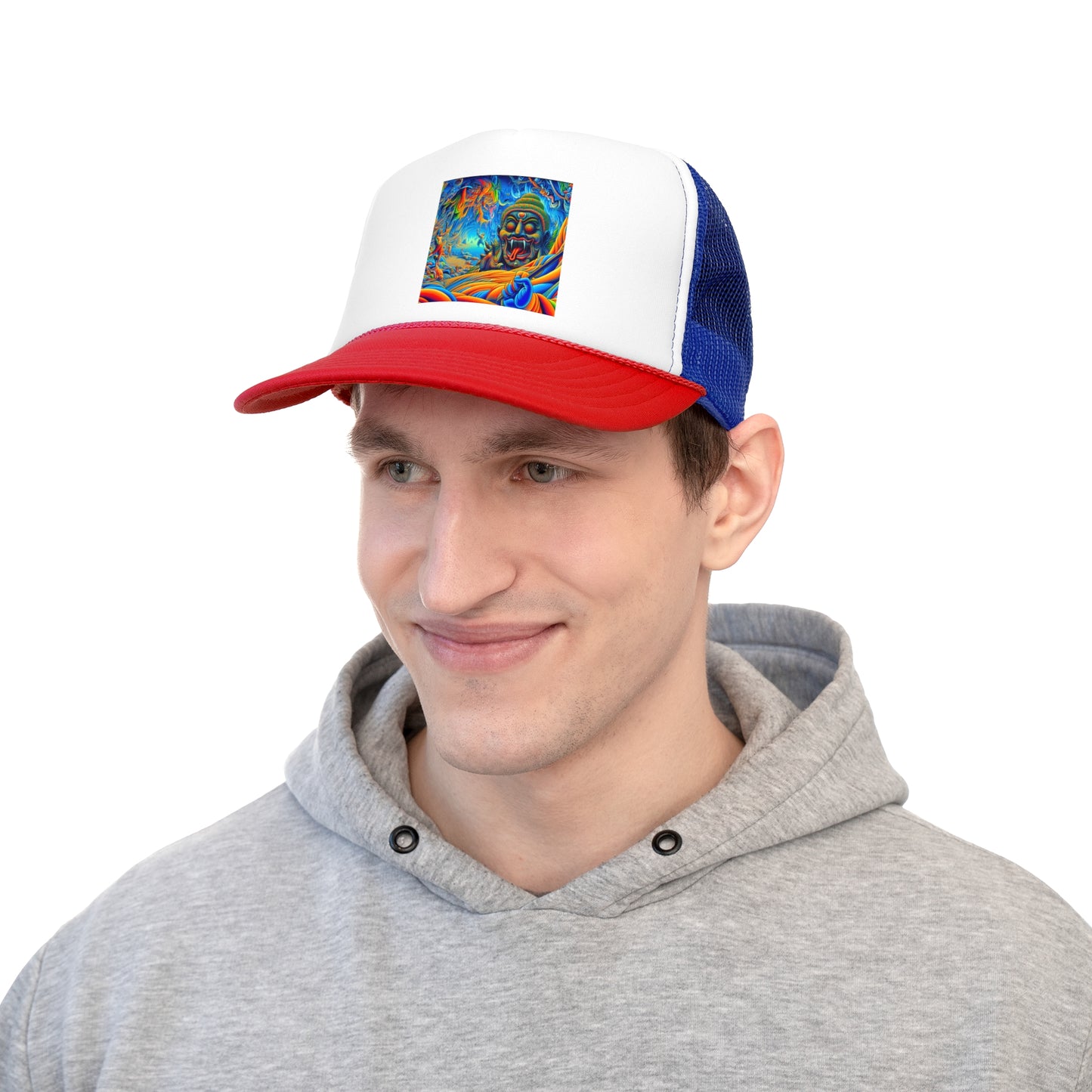 Vibrant Art Trucker Cap, Adjustable Snapback Hat, Fun Outdoor Accessory, Unique Gift for Art Lovers, Festival Headwear, Cool Casual Style