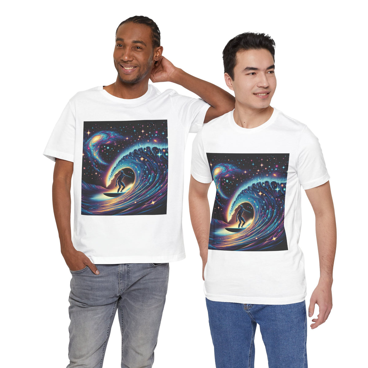 Cosmic Wave Tee Graphic Tee, Galaxy Art T-Shirt