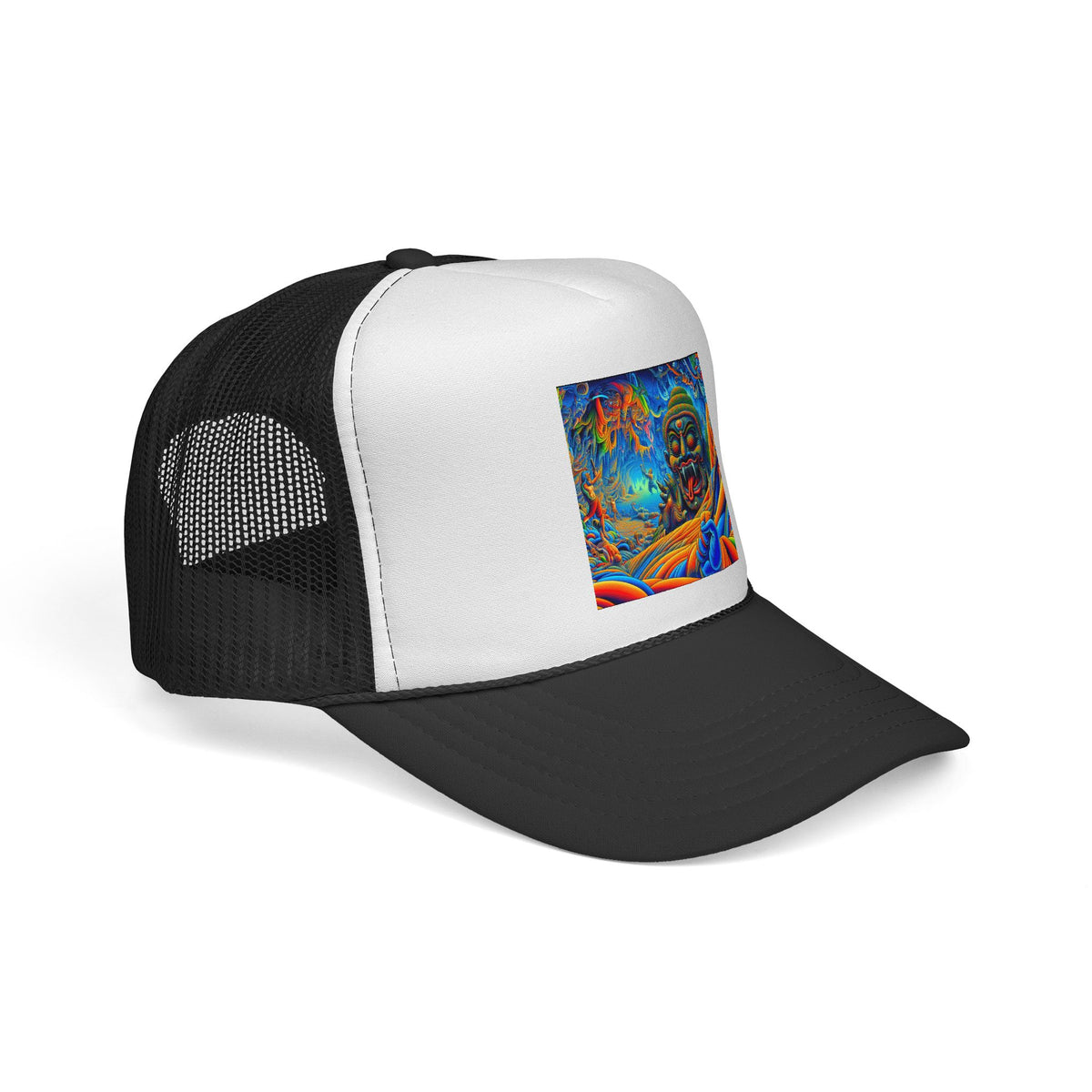 Vibrant Buddha Art Cap, Adjustable Snapback Hat, Cool Casual Style