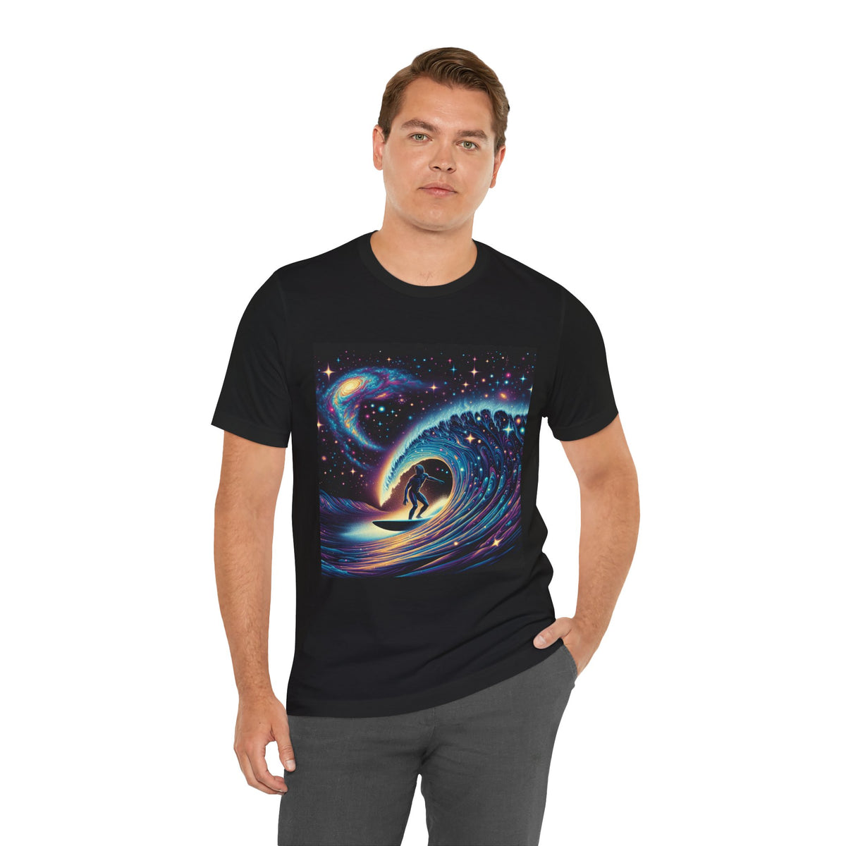 Cosmic Wave Tee Graphic Tee, Galaxy Art T-Shirt