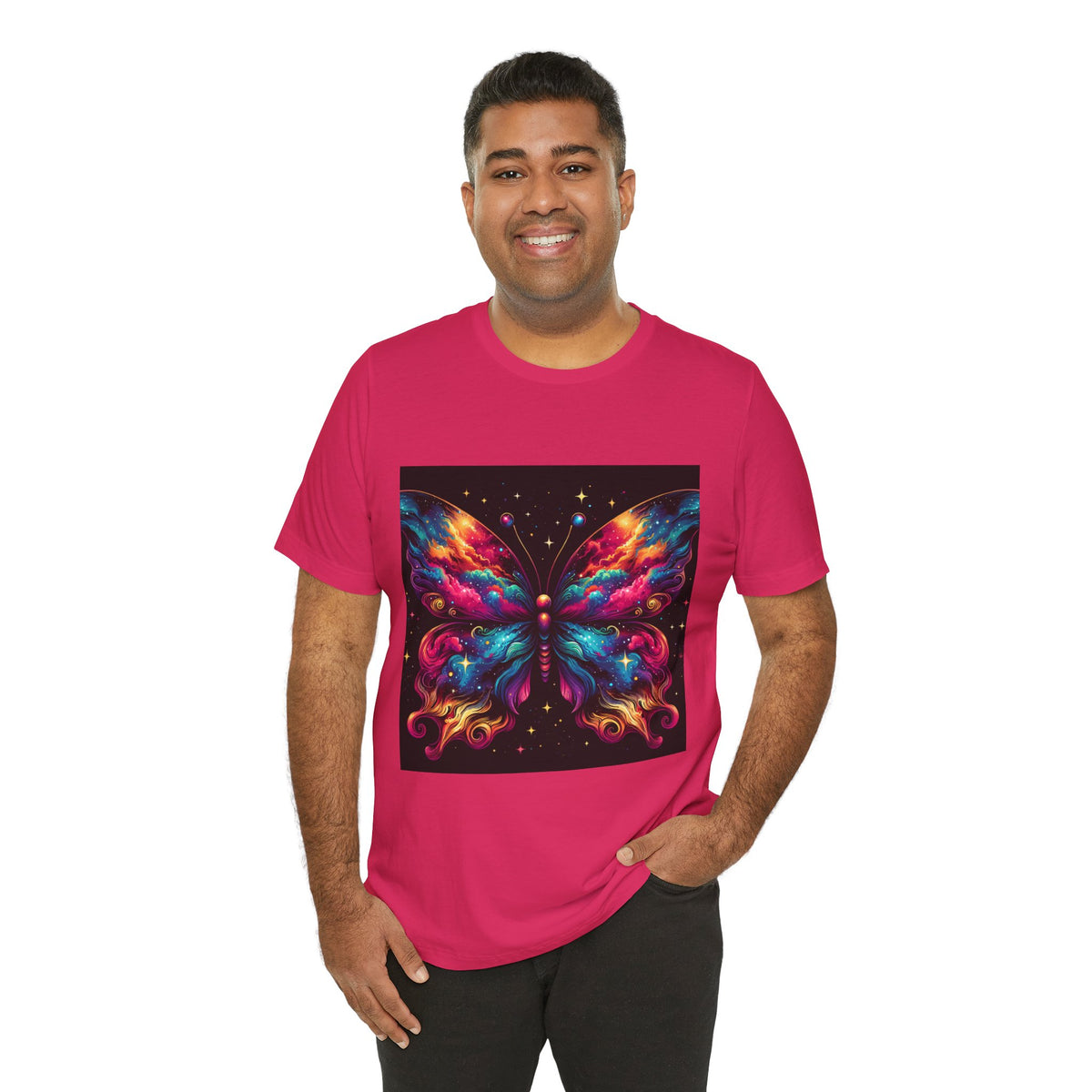 Vibrant Butterfly Art Tee | Colorful Graphic Top, Butterfly Lover