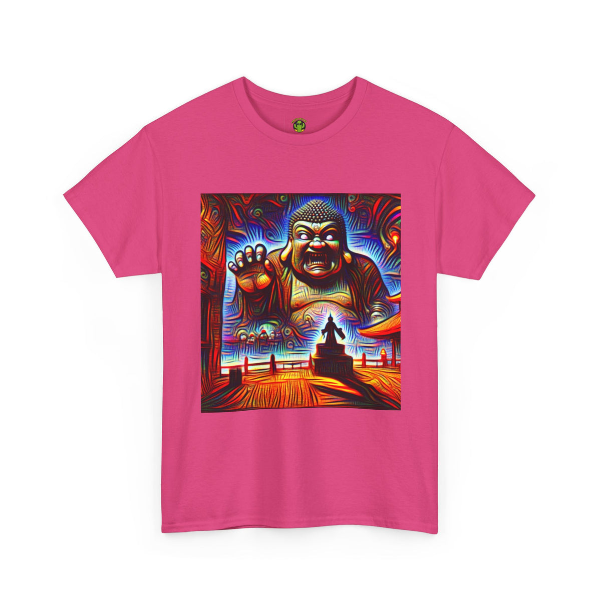 Colorful Buddha Tee, Spiritual T-Shirt, Mindfulness, Graphic Cotton