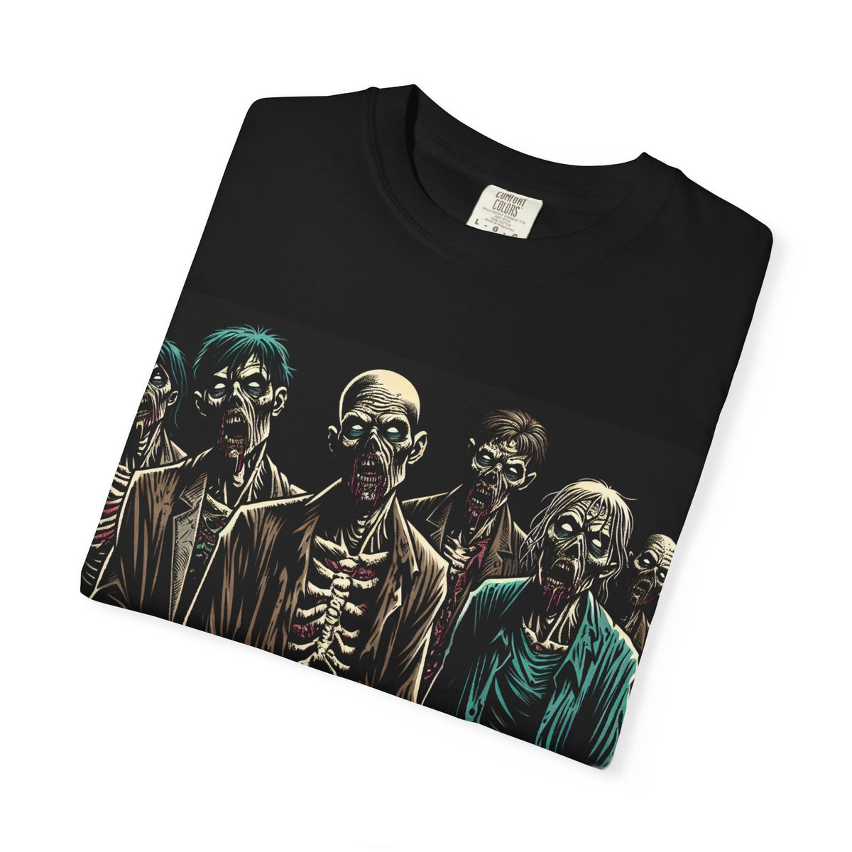 Zombie-Themed Garment-Dyed T-Shirt