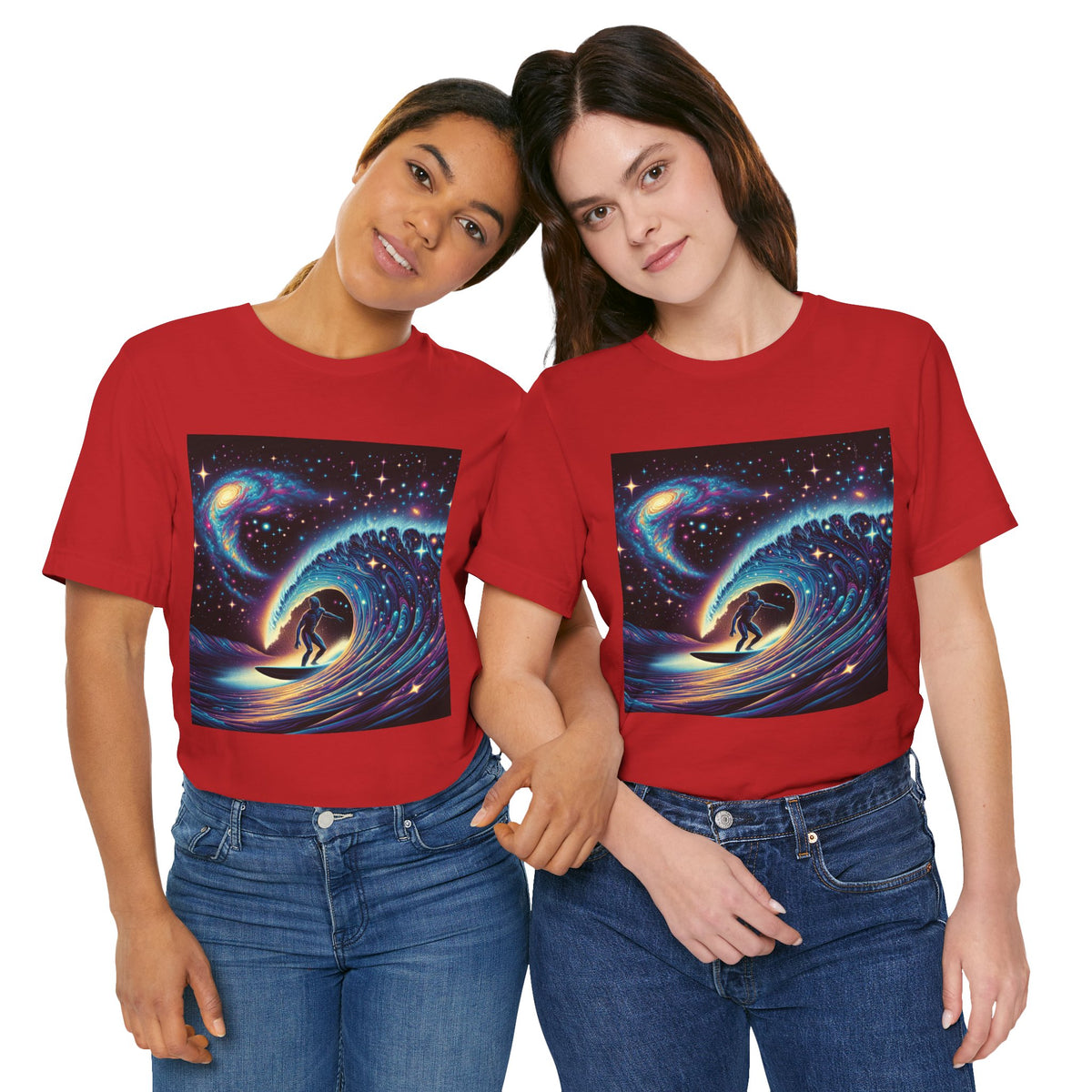 Cosmic Wave Tee Graphic Tee, Galaxy Art T-Shirt