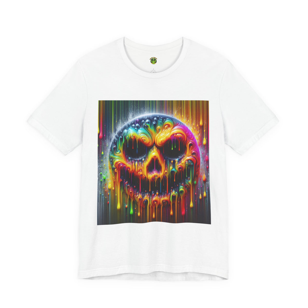 Psychedelic Skull Tee, Edgy Streetwear, Trendy Casual Wear