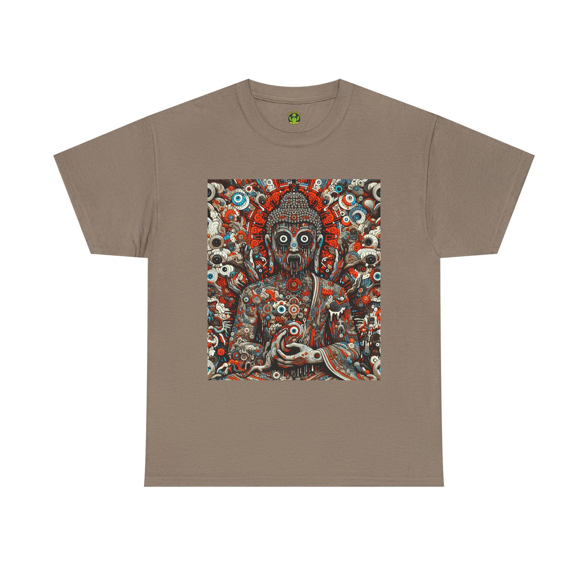 Buddha Art Heavy Cotton Tee - Spiritual, Meditation Shirt, Mindfulness Apparel