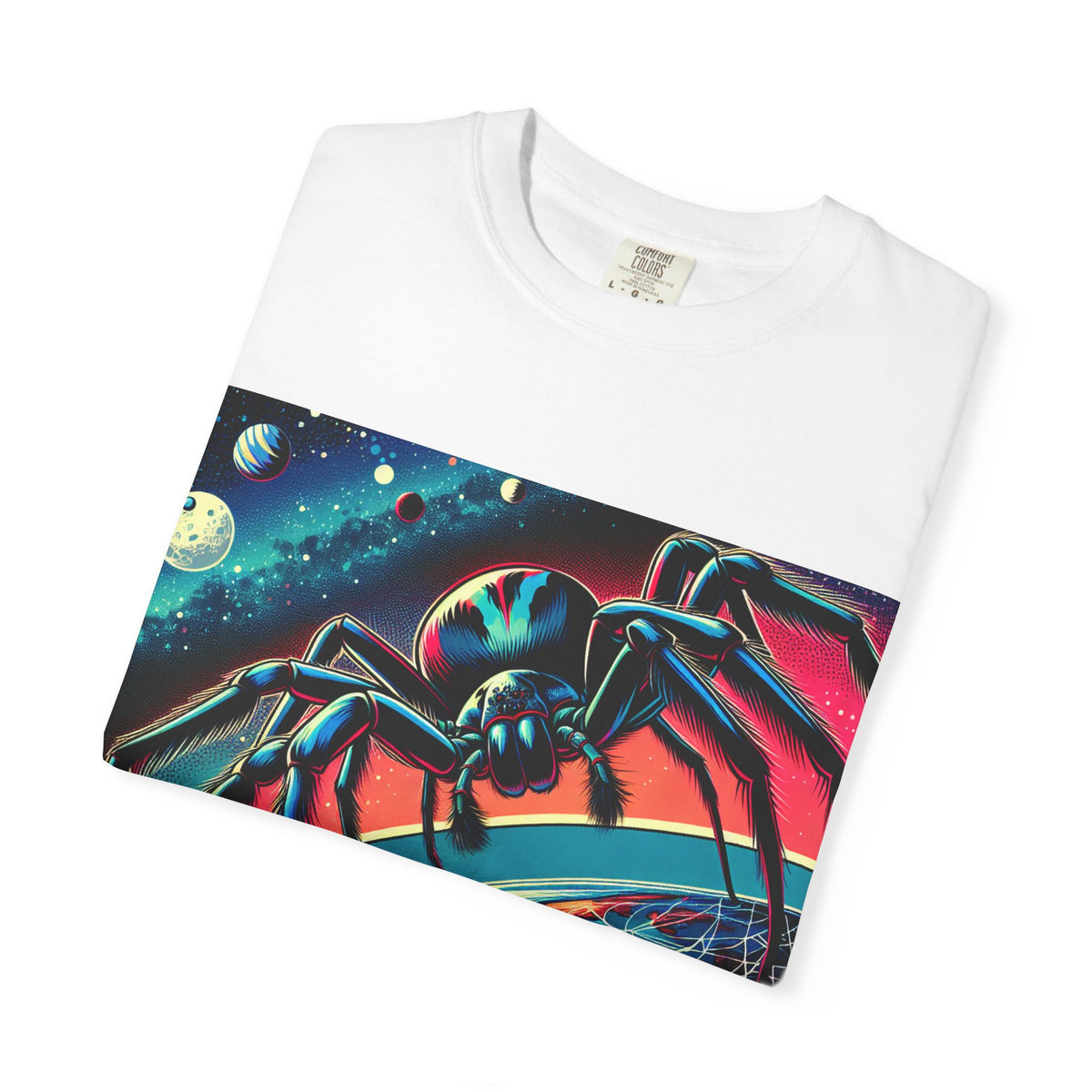 Cosmic Spider Graphic T-Shirt - Unisex Garment-Dyed Tee