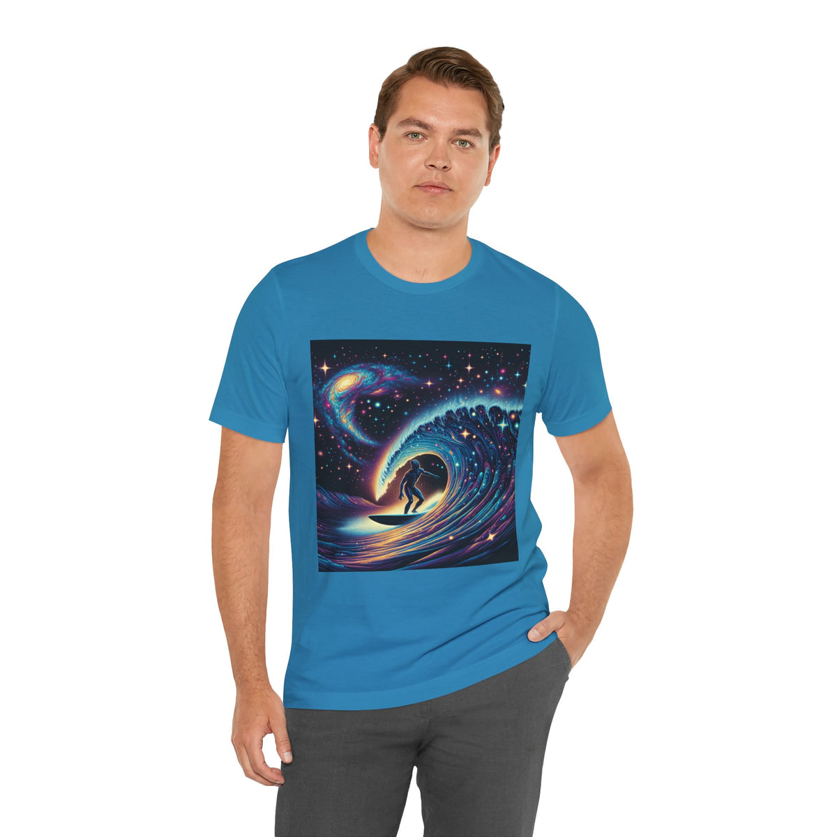 Cosmic Wave Tee Graphic Tee, Galaxy Art T-Shirt