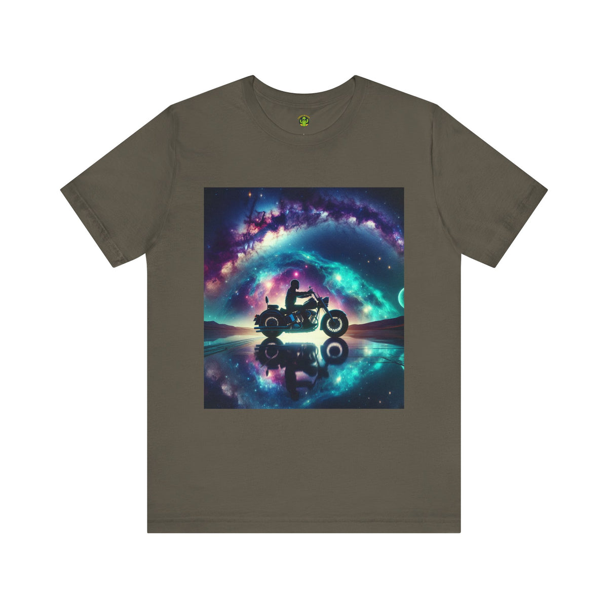 Galactic Biker Tee: Cosmic Shirt, Trendy Apparel