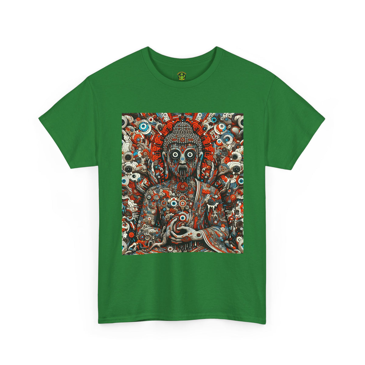Buddha Art Heavy Cotton Tee - Spiritual, Meditation Shirt, Mindfulness Apparel
