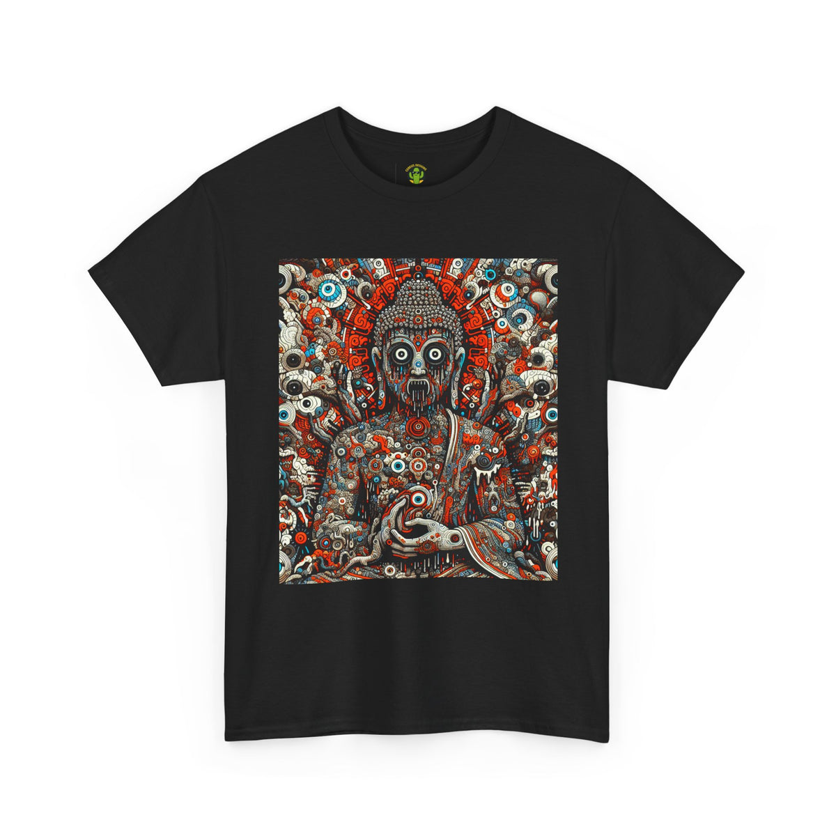Buddha Art Heavy Cotton Tee - Spiritual, Meditation Shirt, Mindfulness Apparel