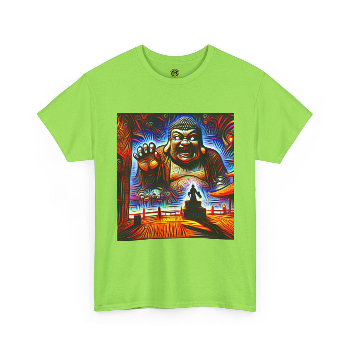 Colorful Buddha Tee, Spiritual T-Shirt, Mindfulness, Graphic Cotton
