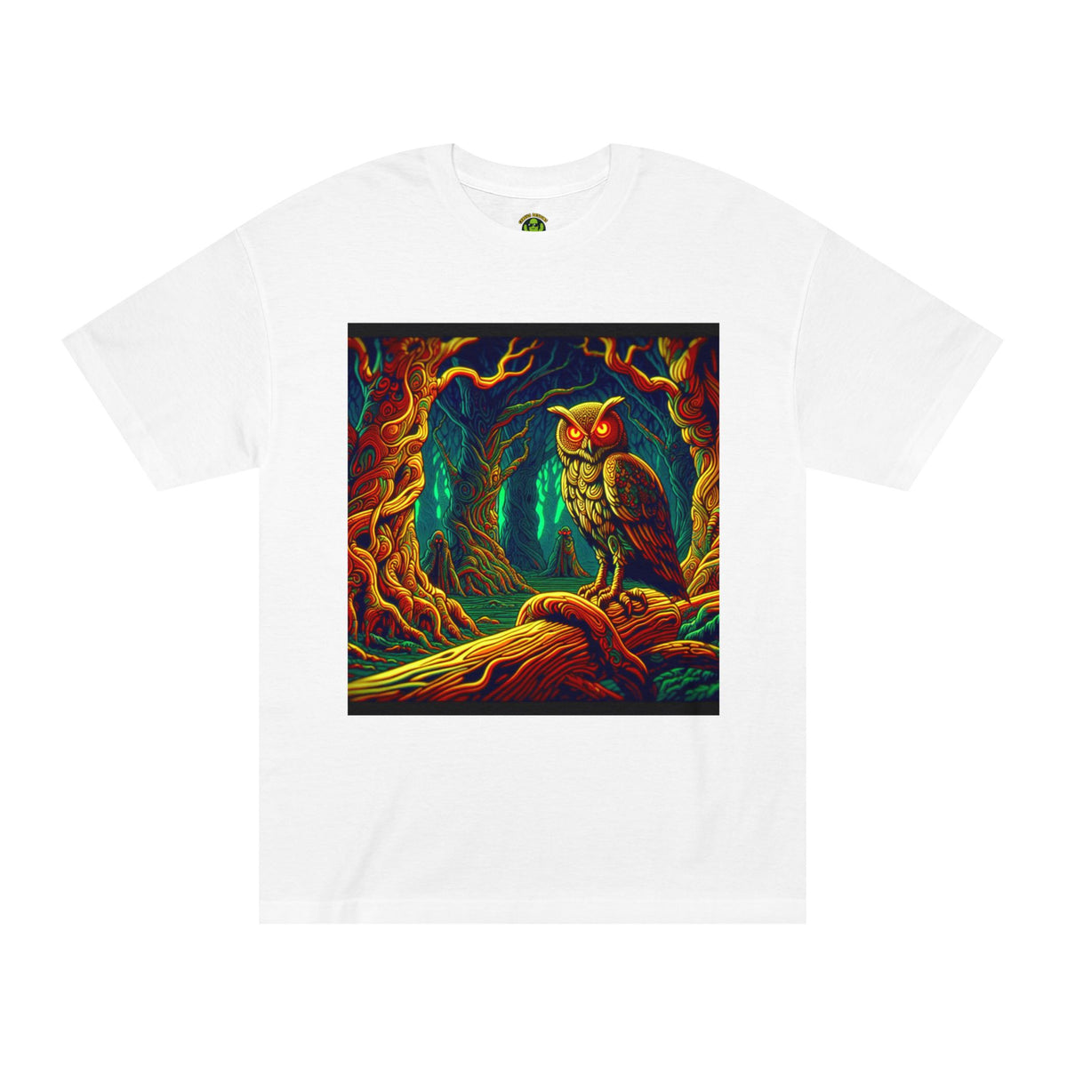 Vibrant Owl Tee - Artful Forest Design