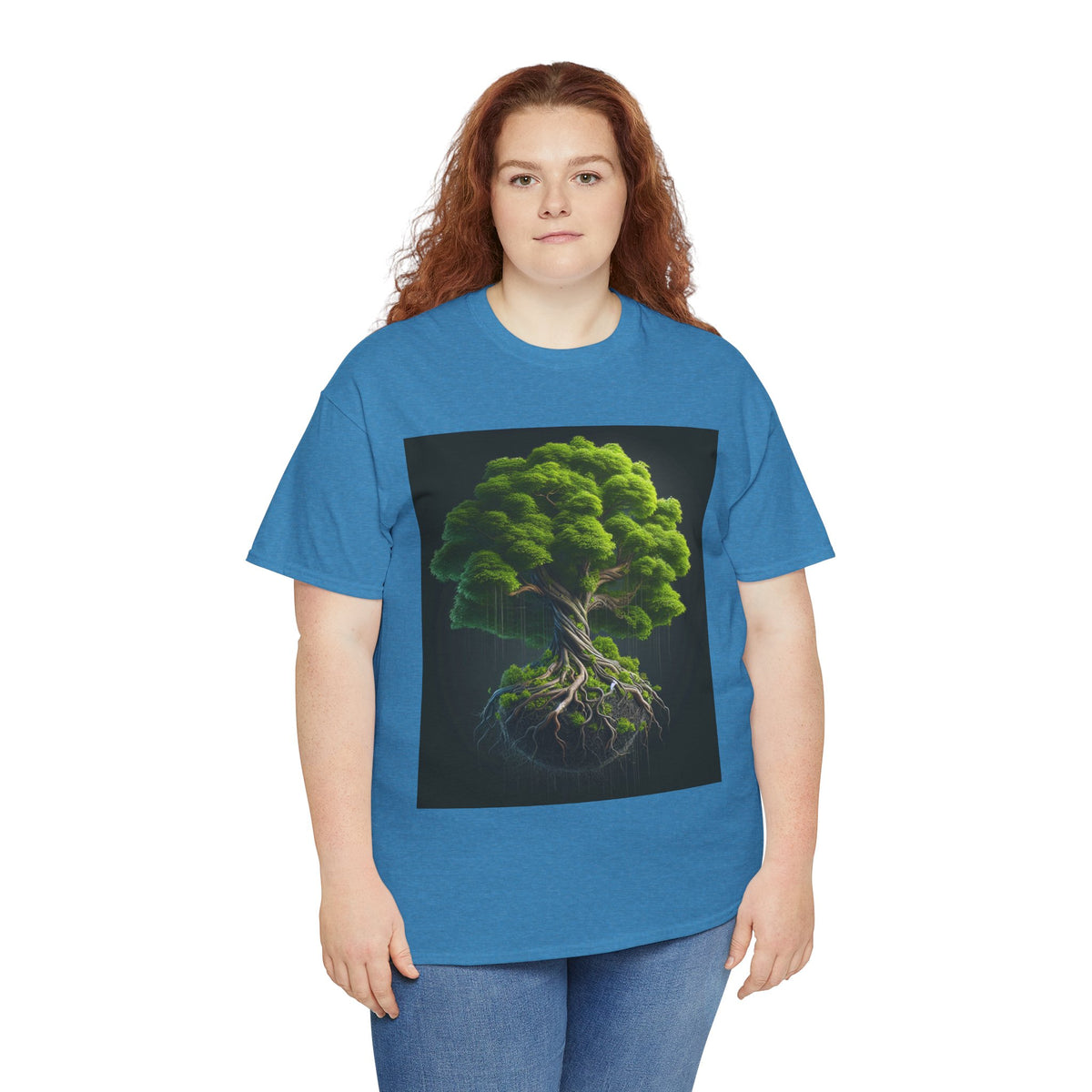 Eco-Friendly Unisex Heavy Cotton Tee - Tree of Life Design