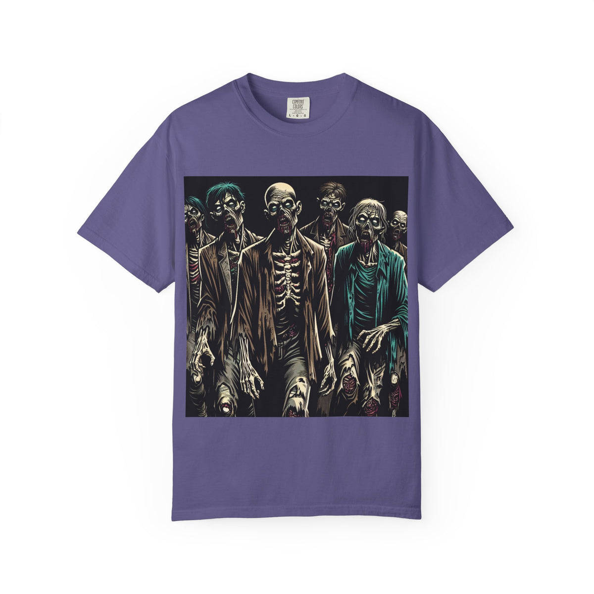 Zombie-Themed Garment-Dyed T-Shirt