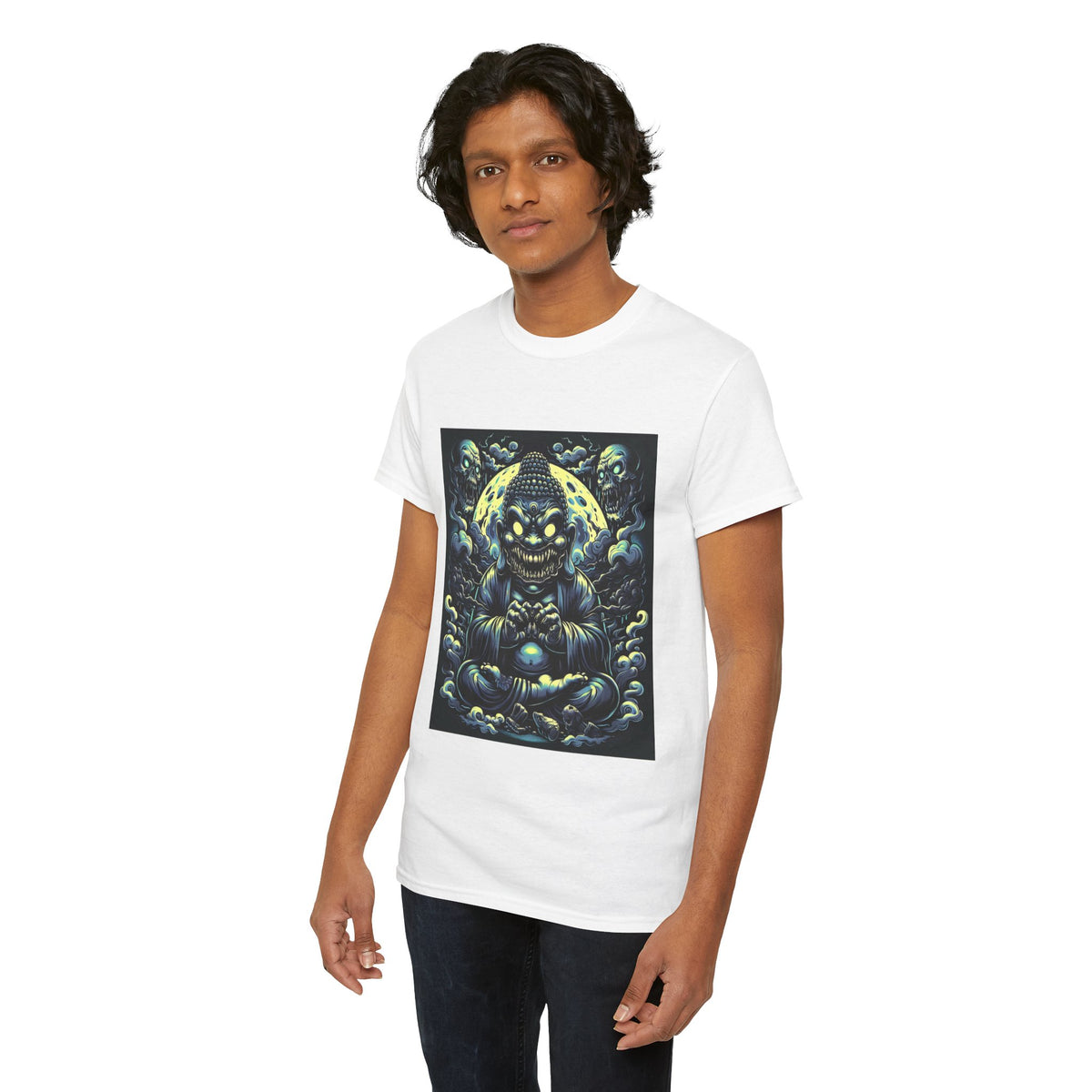 Mystical Buddha Tee, Spiritual Shirt, Meditation Apparel, Graphic T-Shirt, Unique Gift Idea